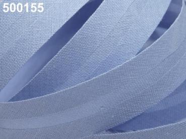 Schrägband Baumwolle Breite 20 mm gefalzt -  Kaschmir Blau